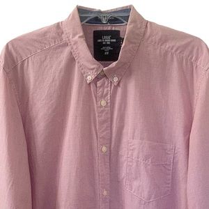 H&M Large Men's Red Micro Check Shirt